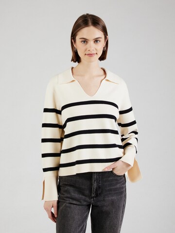 Pull-over ONLY en beige : devant