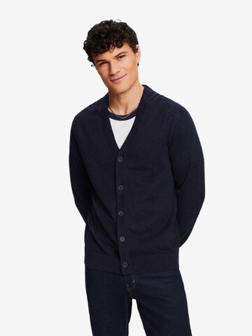 ESPRIT Knit Cardigan in Blue: front