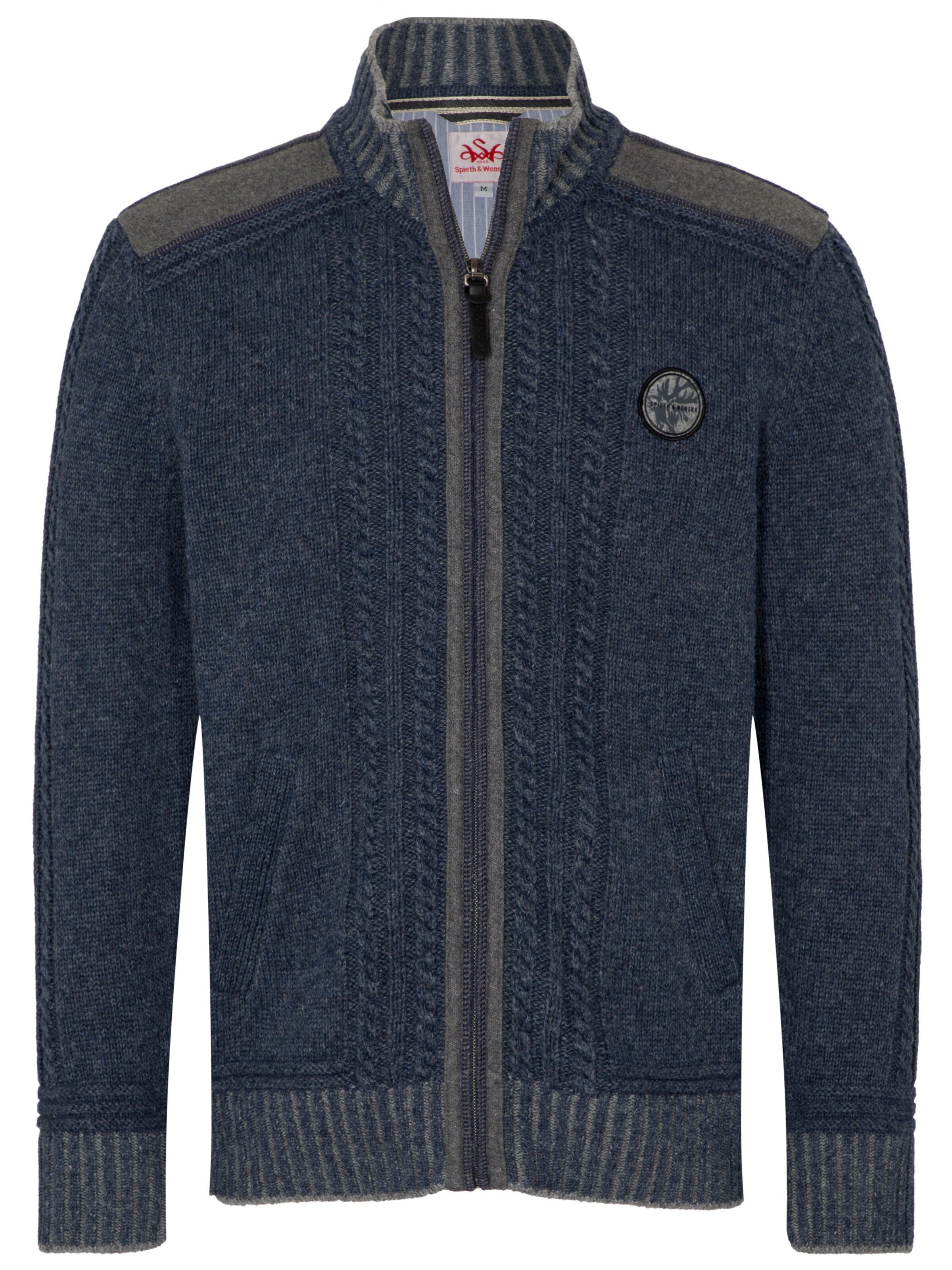 SPIETH & WENSKY Strickjacke 'Erato' in Blau: Vorderseite