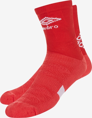 UMBRO Athletic Socks in Red: front