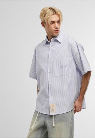 Another Cotton Lab Comfort Fit Oversized Short Sleeve Shirt in Blau