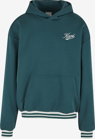 Karl Kani Sweatshirt 'Cursive Varsity' in Grün: Vorderseite