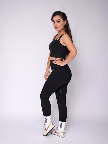 Fortex Fitness Skinny Legginsy 'Seamless Essential' w kolorze czarny