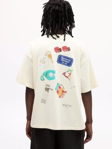 Maglietta 'FLORIDA' di Pull&Bear in bianco: frontale
