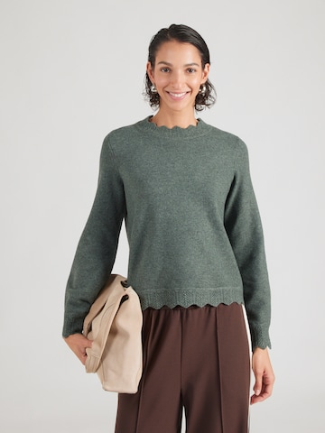 VILA Sweater 'VINIKOLINA' in Green: front