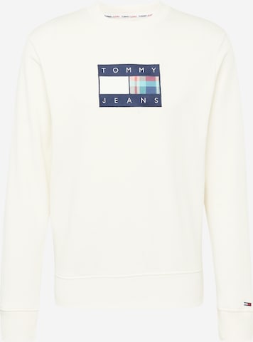 Tommy Jeans - Sweatshirt 'Tartan' em branco: frente