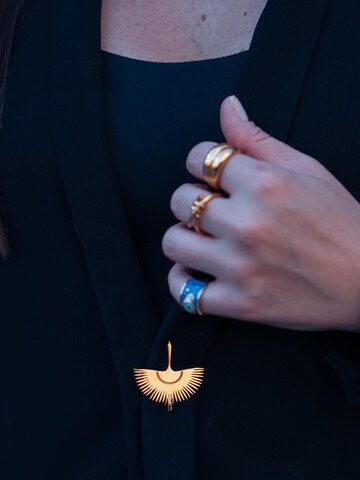 Broche 'The Peafowl - Brooch 24K Gold Plated' Les Reines en or