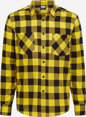 Chemise Urban Classics en jaune : devant