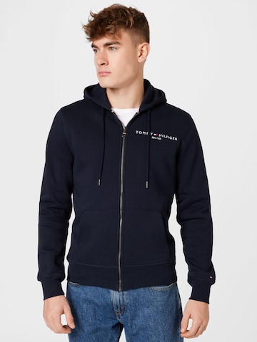 Veste de survêtement TOMMY HILFIGER en bleu : devant