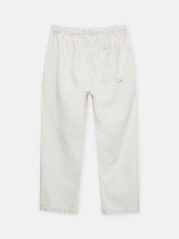 Pull&Bear Loosefit Broek in Wit