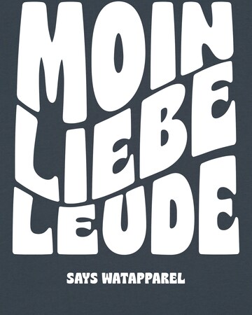 Watapparel Shirt 'Moin liebe Leude' in Grijs