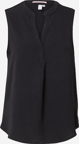QS Blouse in Zwart: voorkant