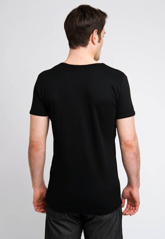 LOGOSHIRT Shirt 'Two Face' in Black