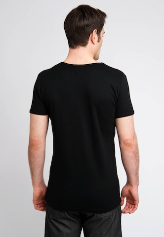 LOGOSHIRT Shirt 'Two Face' in Zwart