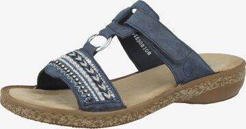 Rieker Mules in Blue: front