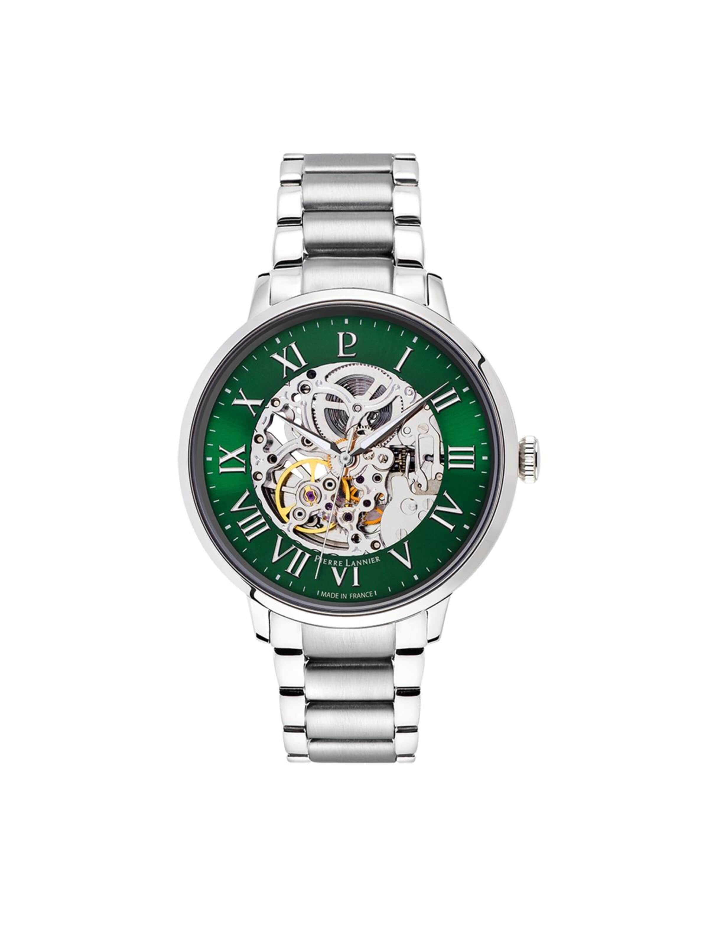 Montre à affichage analogique Pierre Lannier en vert : devant