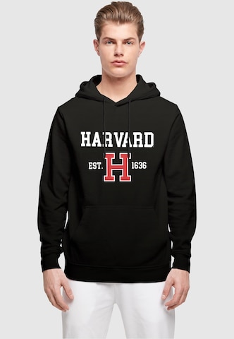 Merchcode Sweatshirt 'Harvard University - Est 1636' in Schwarz: Vorderseite