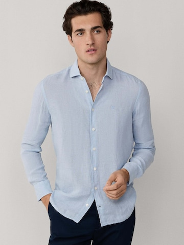 Hackett London Regular Fit Hemd in Blau: Vorderseite