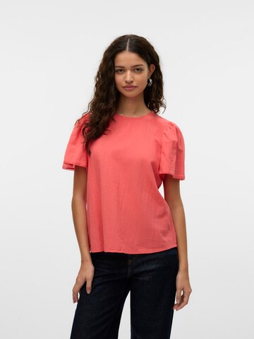 VERO MODA Блузка 'VMPretty' в Ярко-розовый: спереди