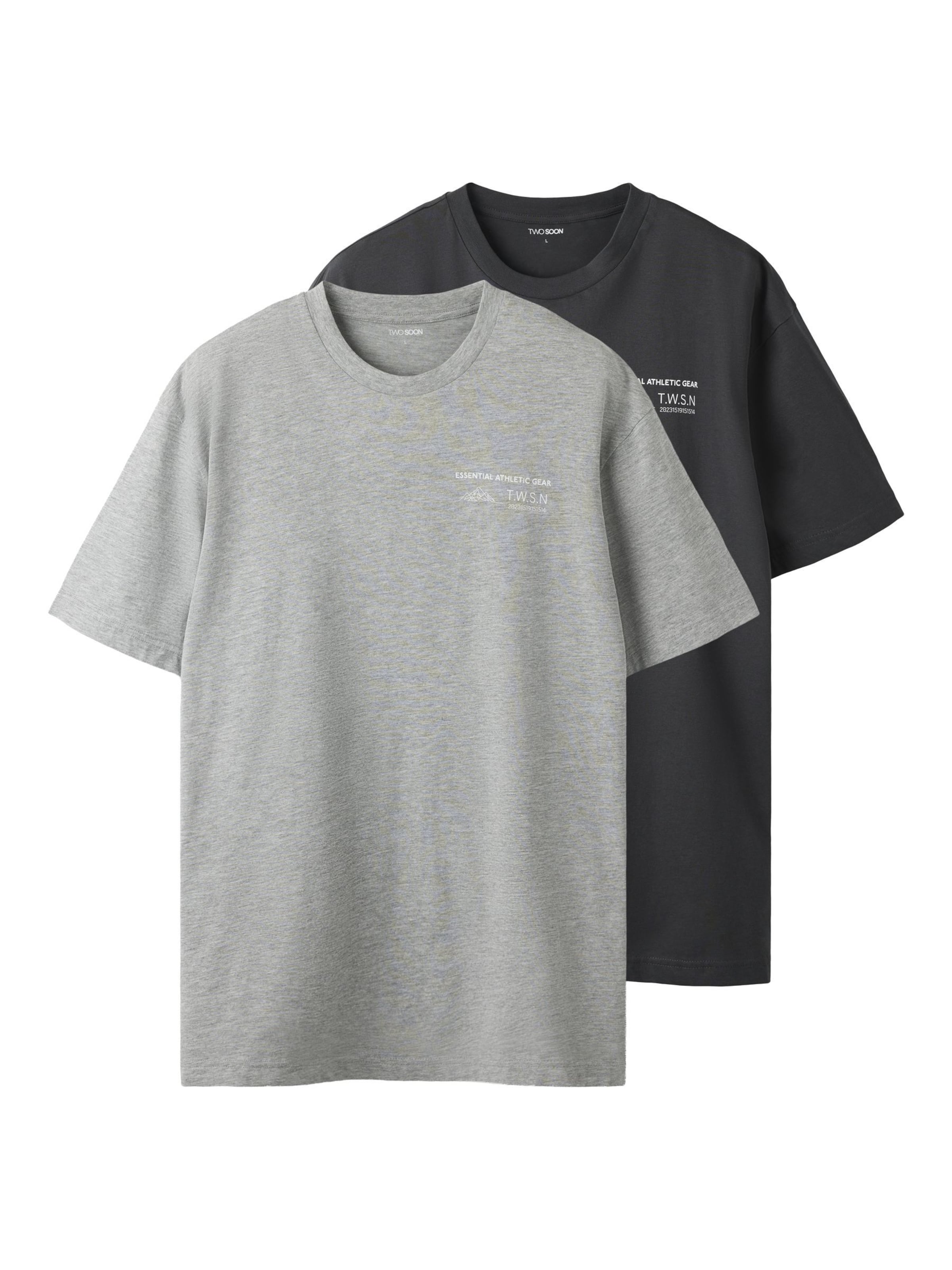 Maglietta di TWO SOON in grigio: frontale