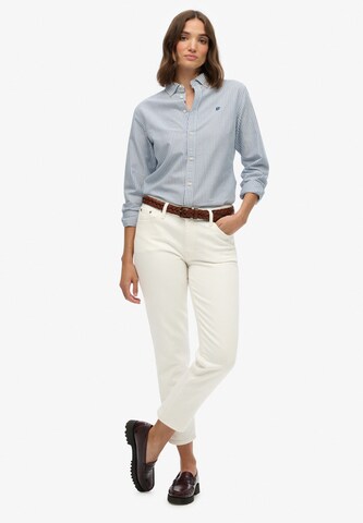 Superdry Blouse 'Oxford' in Blauw