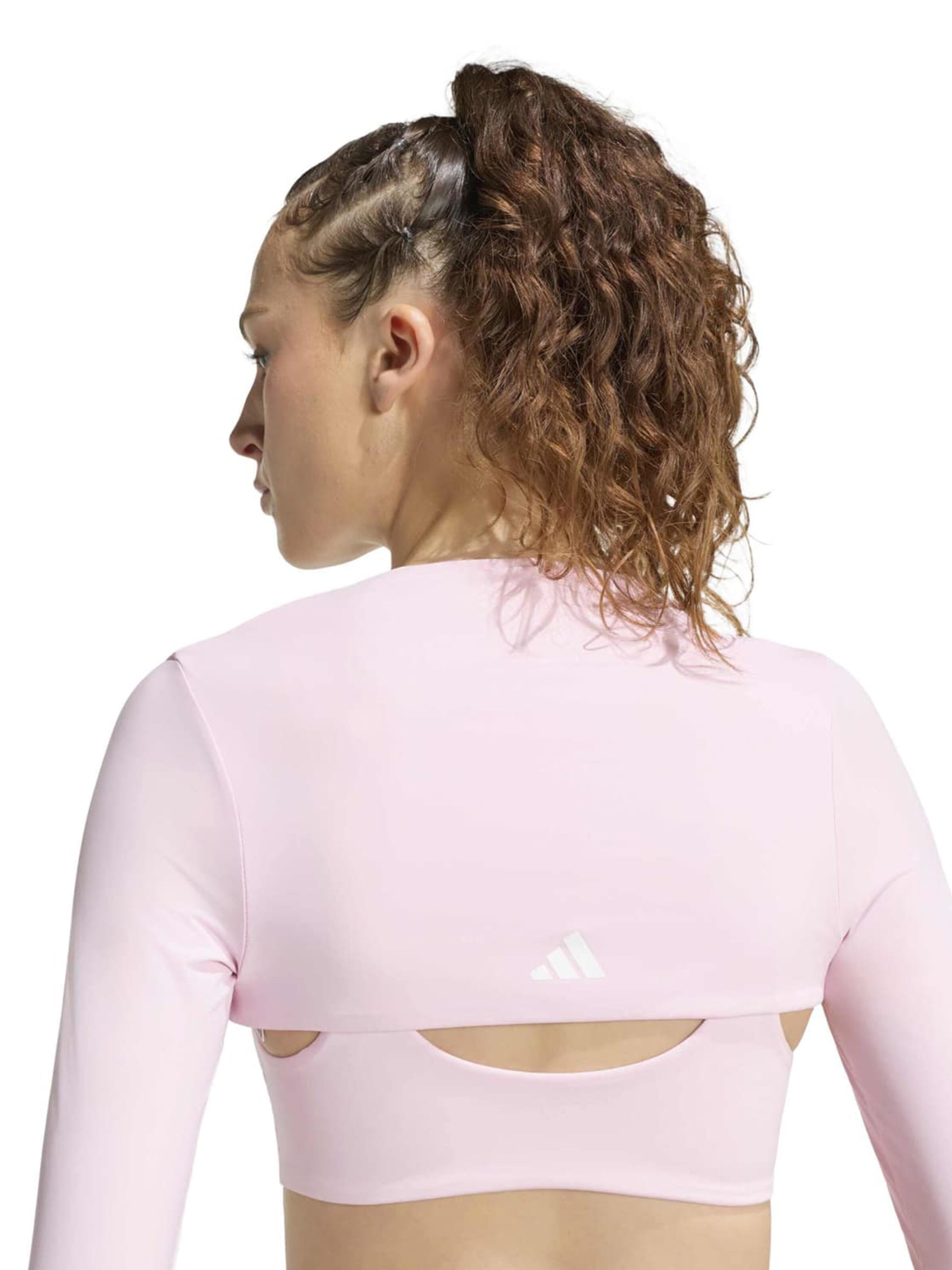 ADIDAS PERFORMANCE Αθλητική πλεκτή ζακέτα 'Power Essentials' σε ροζ