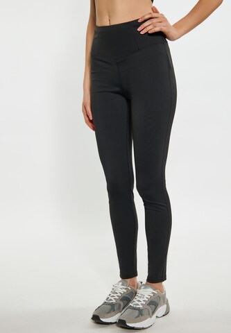 myMo ATHLSR Skinny Workout Pants in Black: front