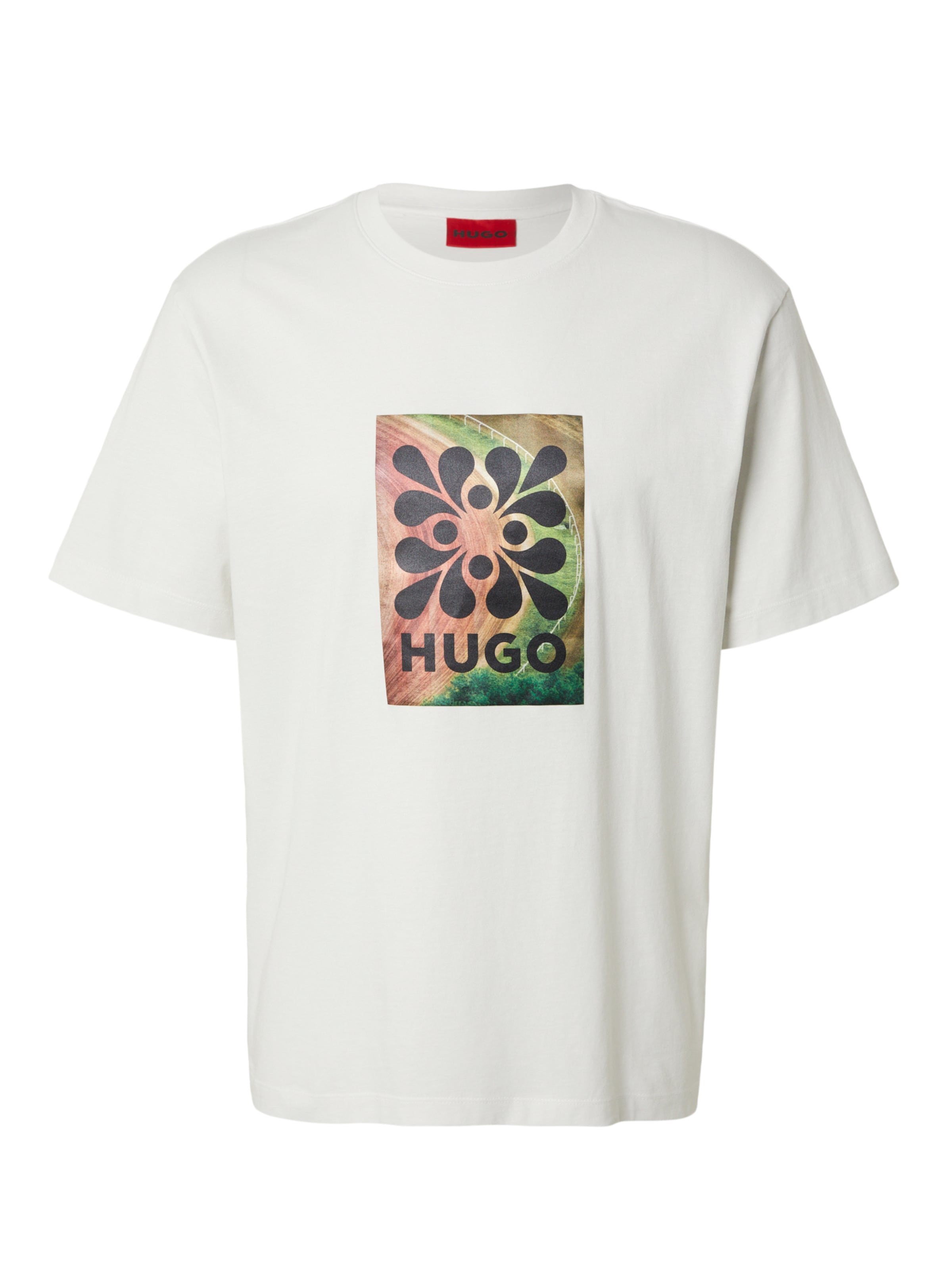 HUGO Shirt 'Damoru' in Beige: voorkant