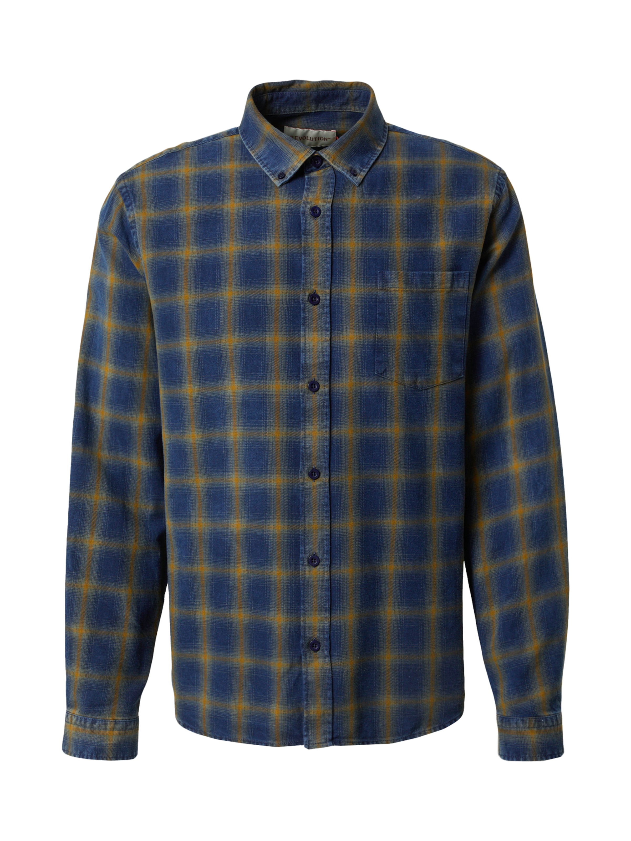 Revolution Regular fit Overhemd in Blauw: voorkant