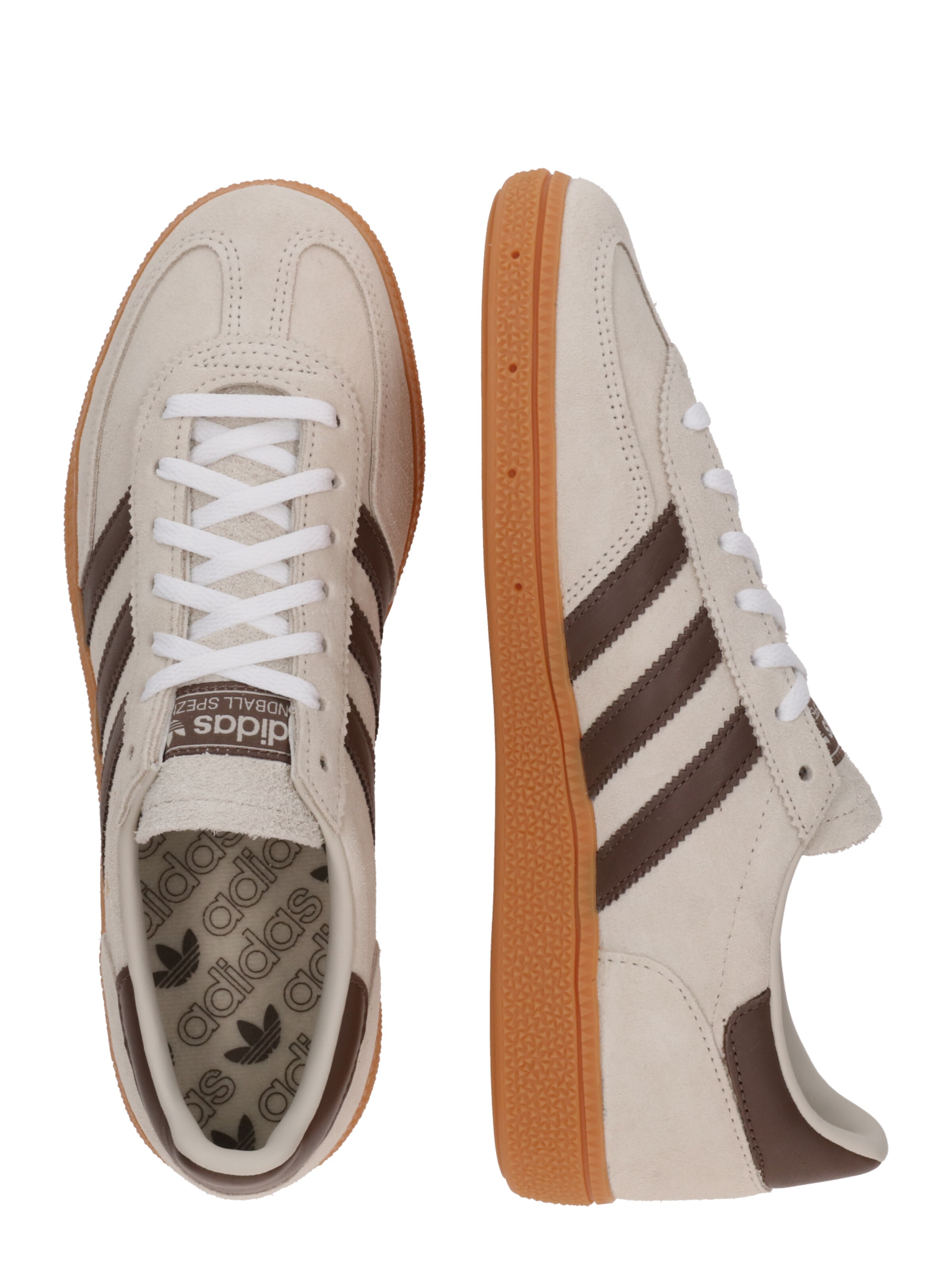 bēšs ADIDAS ORIGINALS Zemie brīvā laika apavi 'HANDBALL SPEZIAL'