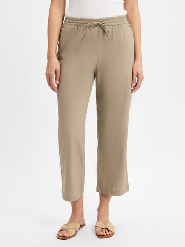 Franco Callegari Wide leg Broek in Beige: voorkant