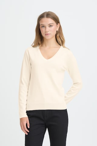 ICHI - Jersey 'IHLULS' en beige: frente