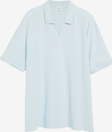 s.Oliver Men Big Sizes Shirt in Blue: front