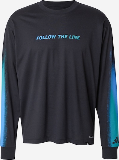 Sportiniai marškinėliai iš ADIDAS PERFORMANCE, spalva – turkio spalva / šviesiai mėlyna / juoda, Prekių apžvalga