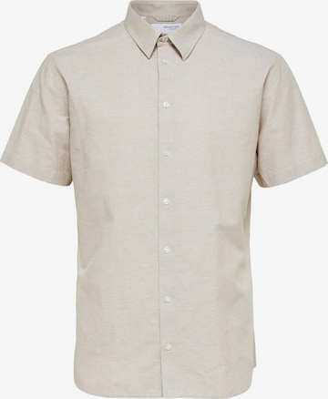 Chemise SELECTED en beige : devant