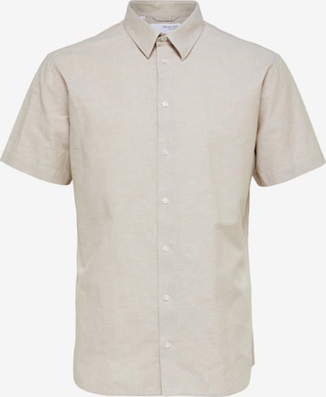 Chemise SELECTED HOMME en beige : devant