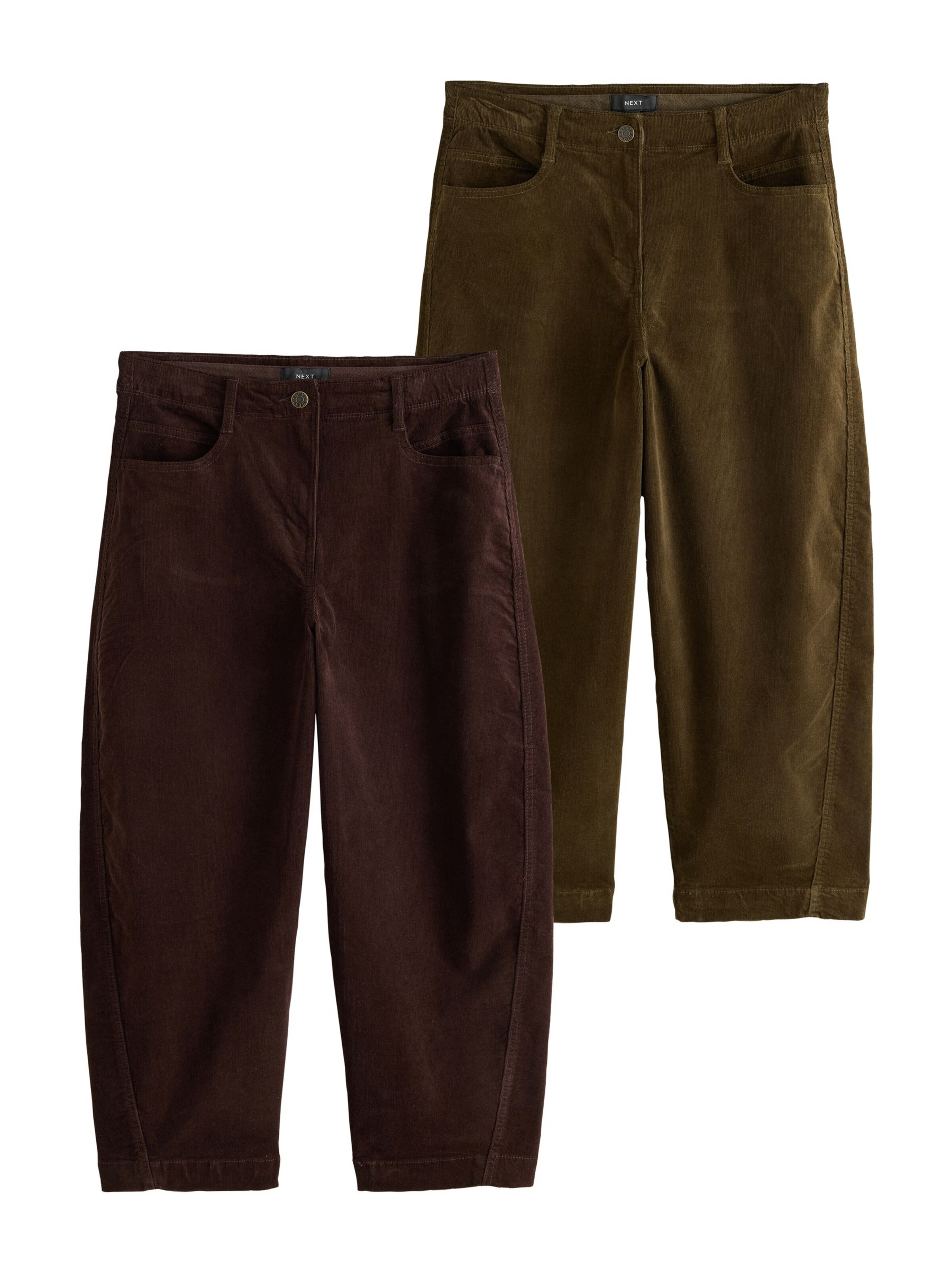 Barrel Pantalon Next en marron : devant