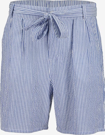 BLUE SEVEN Regular Pleat-Front Pants in Blue: front