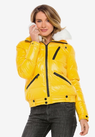 CIPO & BAXX Winter Jacket 'Spark' in Yellow: front