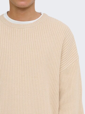 Only & Sons Sweater 'ONSArlok' in Beige