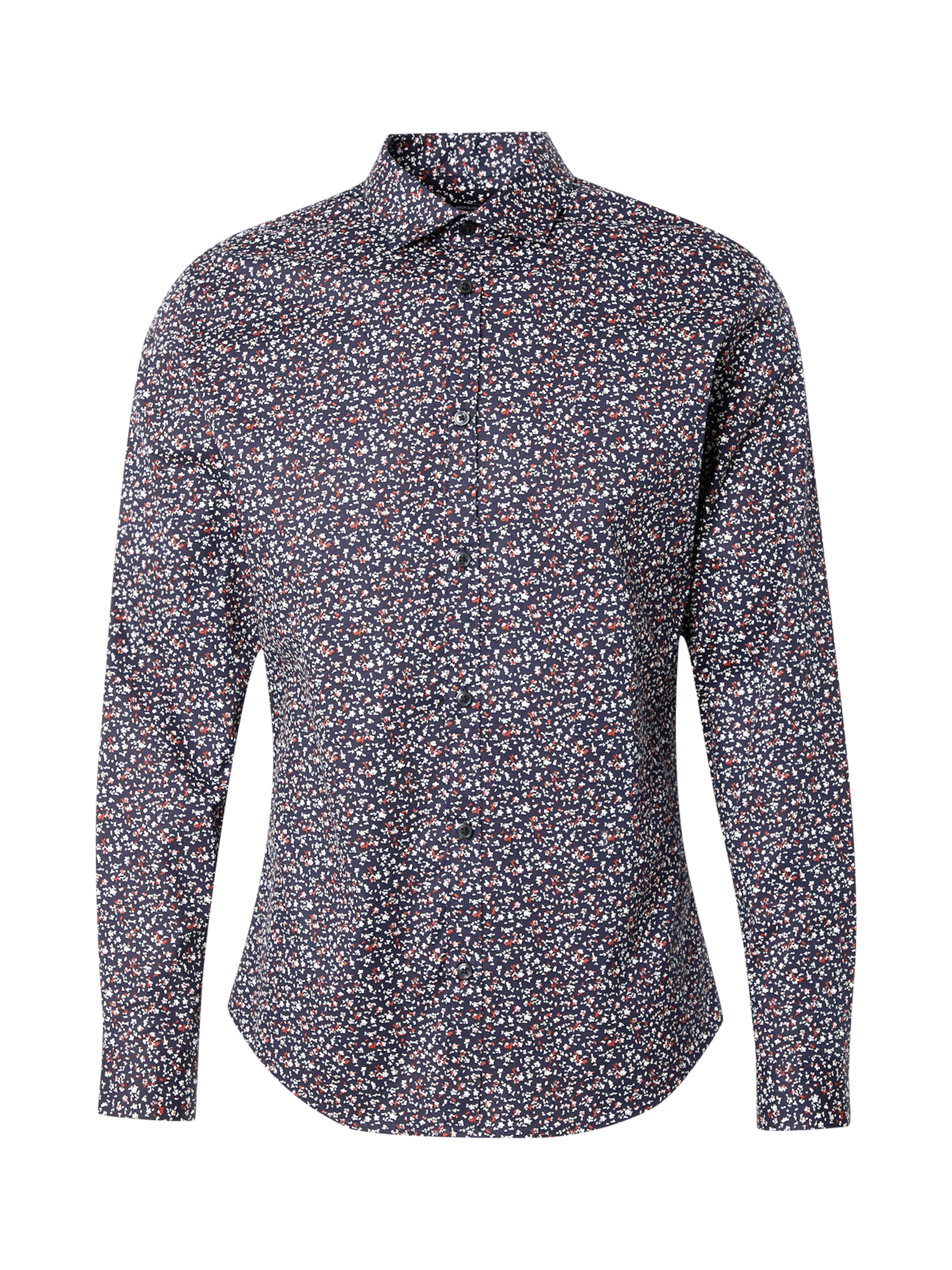 JACK & JONES Skjorta 'JPRBLABlackpool' i mörkblå / karminröd / vit, Produktvy