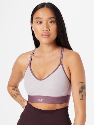 UNDER ARMOUR Low Support Sportbehå 'Infinity' i lila: framsida