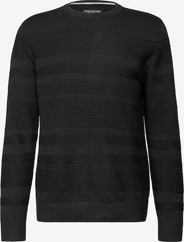 Street One MEN Pullover in Schwarz: Vorderseite