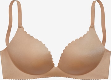 LASCANA Push-up Push-up-BH in Beige: predná strana