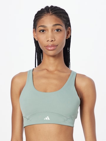 ADIDAS PERFORMANCE - Bustier Sujetador deportivo 'Coreflow Luxe Studio' en verde: frente