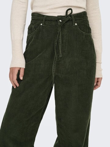 ONLY Wide leg Trousers 'ONLBleecker' in Green