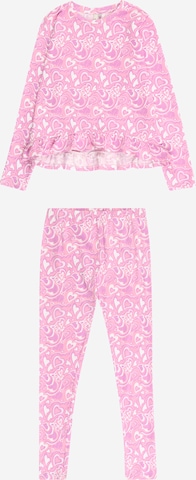 Pieces Kids Pajamas in Pink: front