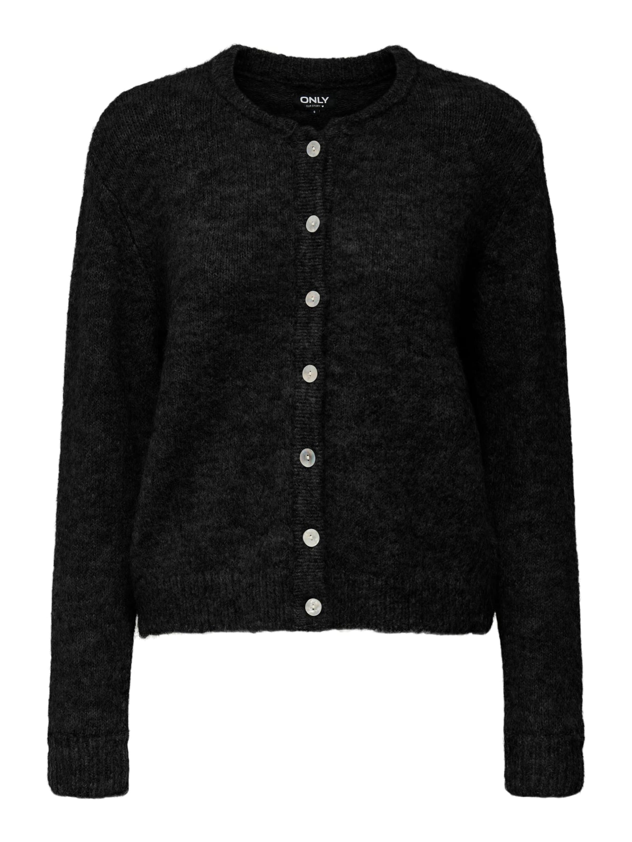 ONLY Gebreid vest 'maggie' in Zwart: voorkant