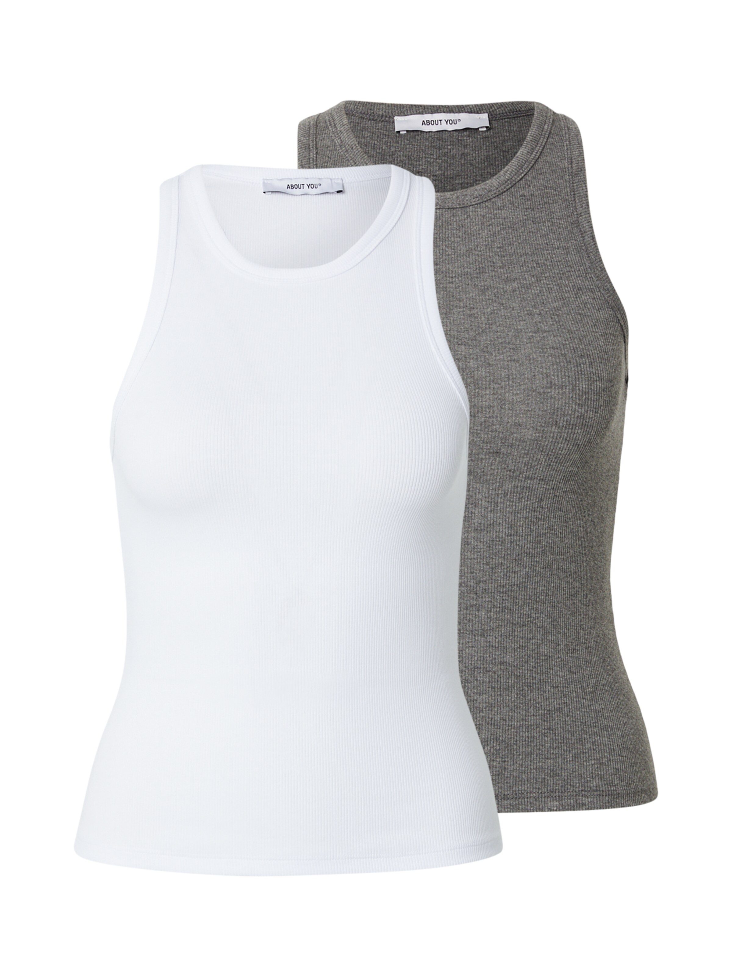 ABOUT YOU Top 'Anian' in Grey: front