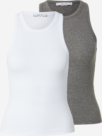 ABOUT YOU Top 'Anian' in Grey: front